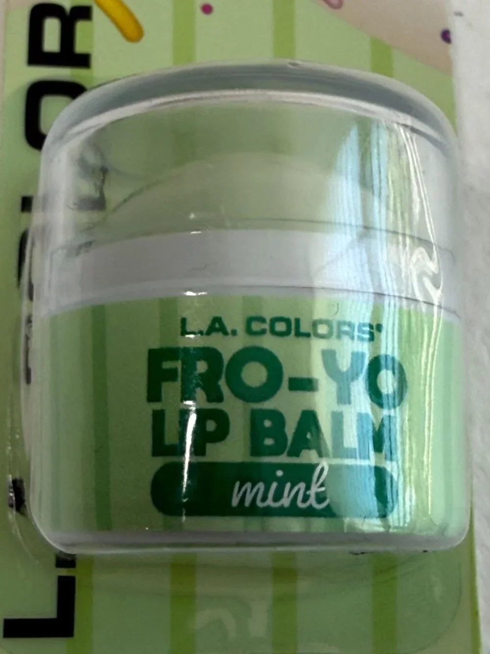 L.A. Colors Fro-Yo Lips Mint Scented Lip Balm New
